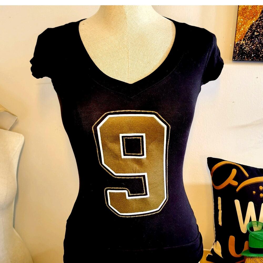 SUPER CUTE LADIES DREW BREES CAP SLEEVE SHIRT - XS